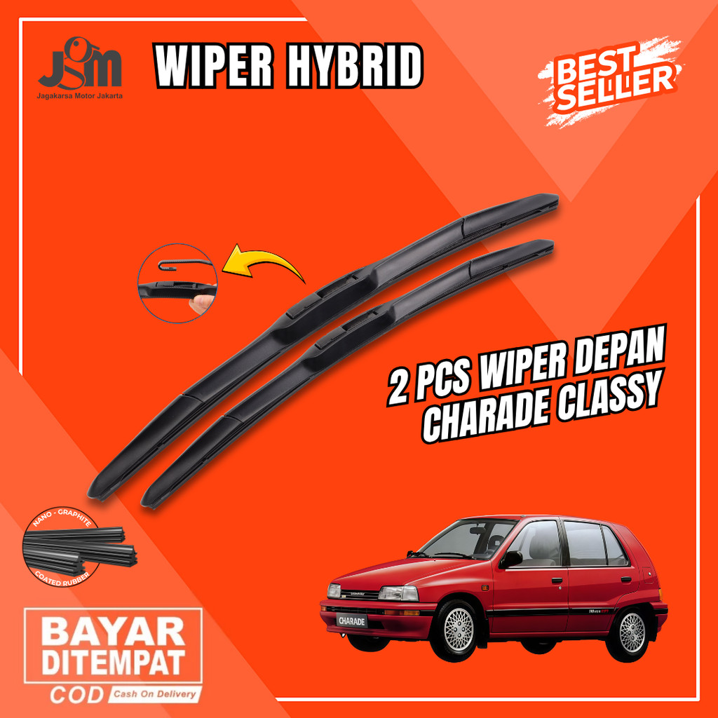 Wiper Daihatsu Charade Classy Hybrid Kaca Depan Mobil