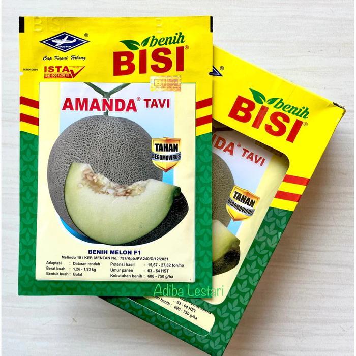 Rupa_Bagus Benih Melon Amanda Tavi F1 Asli Hasil 15-27 Ton/Ha Tanaman Benih Melon F1 Isi 550 Biji