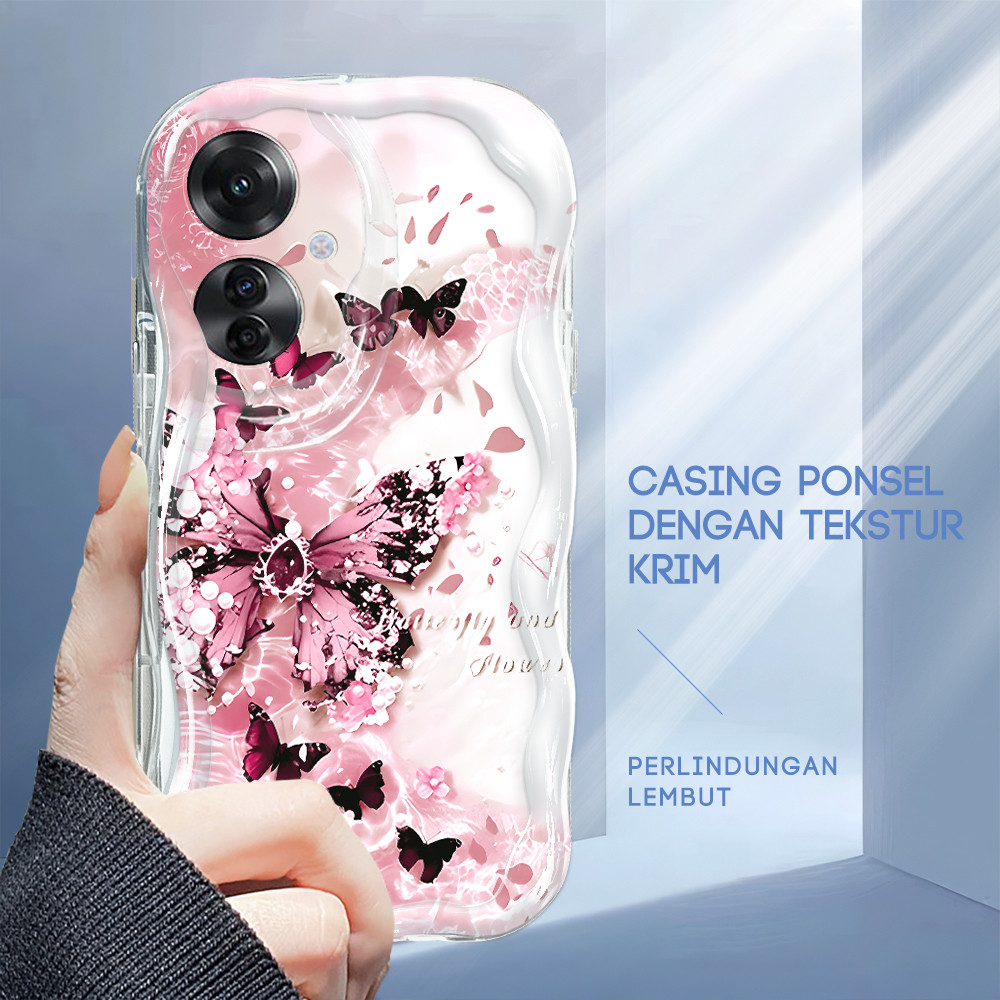 Casing Hp Untuk OPPO Reno 11F 5G Case Krim Phone Softcase Lembut Cassing Mode Handphone Meningkatkan