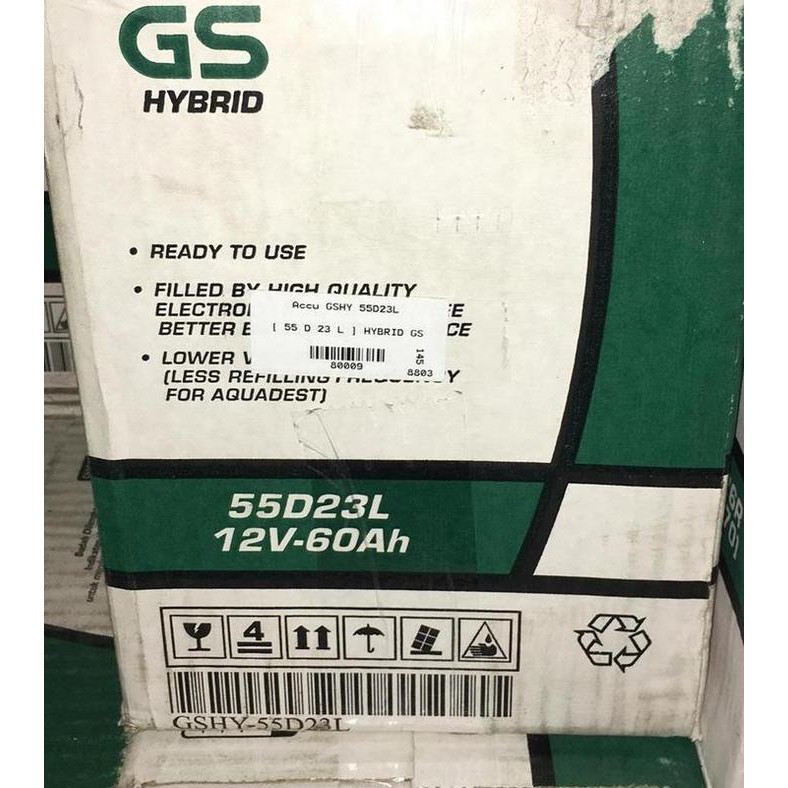 AKI MOBIL GS ASTRA TYPE GS HYBRID 55D23L 12V 60AH -80009