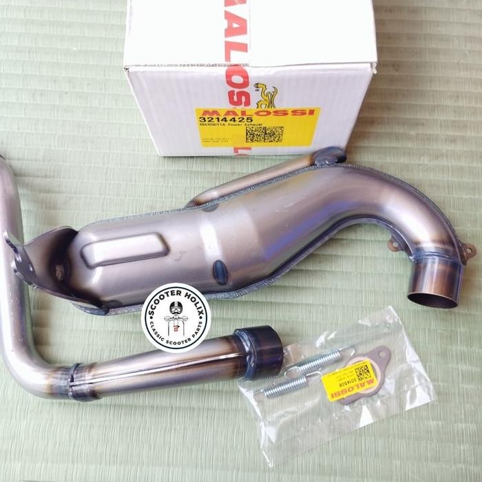 Knalpot Banana Malossi Silver Utk Smallframe Pts Dkk Utk Blok Standard