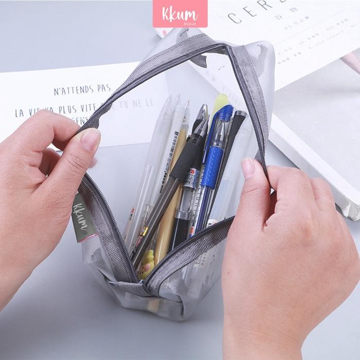 

Kotak pensil korea pouch/ tempat pensil transparant simple bening/pencil case lucu