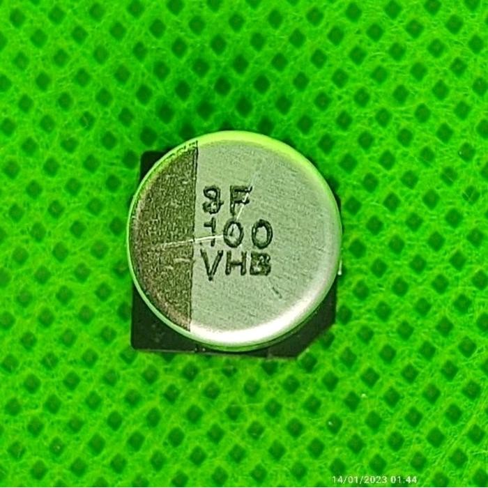 10PCS SOLID KAPASITOR CAPASITOR ELKO ELCO SMD 35V 100UF 35V 100 UF 35 V 35 VOLT VHB 10X10 ORIGINAL