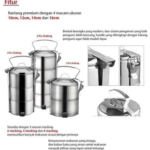 Rantang Premium Cookville 16Cm Susun 2