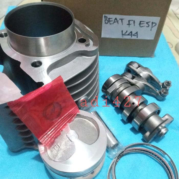 PAKET BORE UP BEAT FI K44 130 CC BLOK SEHER 54,5 MM/BORING SET 54,5 MM+PLATUK KLEP RRA+NOKEN AS