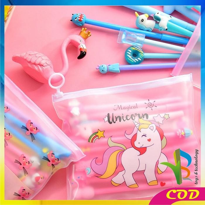 

RB-A15 Pulpen Gel Karakter Lucu Set Isi 20PCS Pena FREE Zipper Pouch