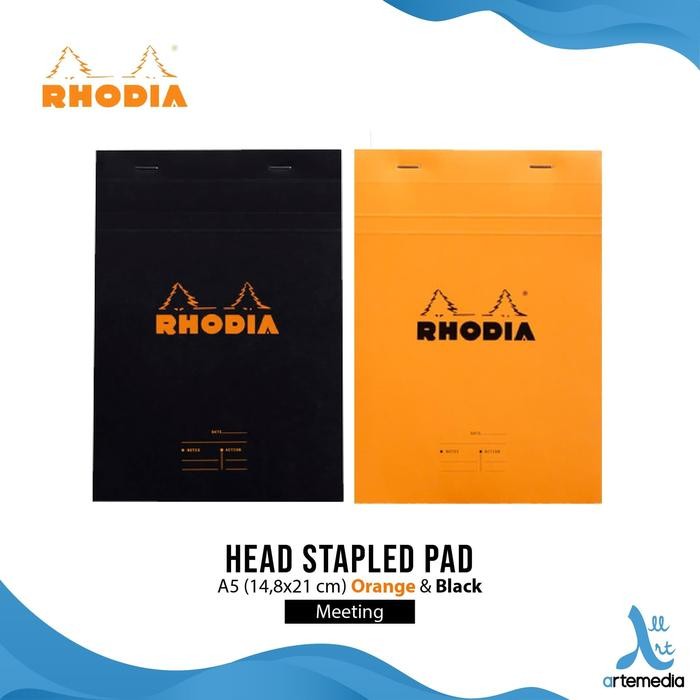 

Buku Catatan Rhodia A5 Head Stapled Meeting Pad N16 Notepad