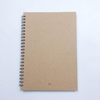

[Tulis Id] Basic Bamboo Paper Kraft Spiral Notebook A5 100 GSM Blank Grid Dotted Ruled Buku Tulis