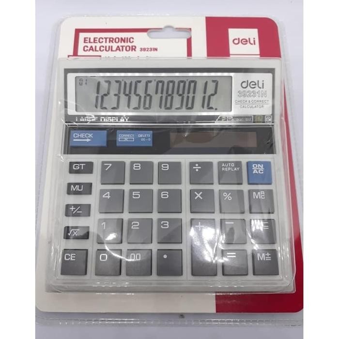 

Deli 39231 Calculator Check & Correct Desktop Kalkulator Meja Office