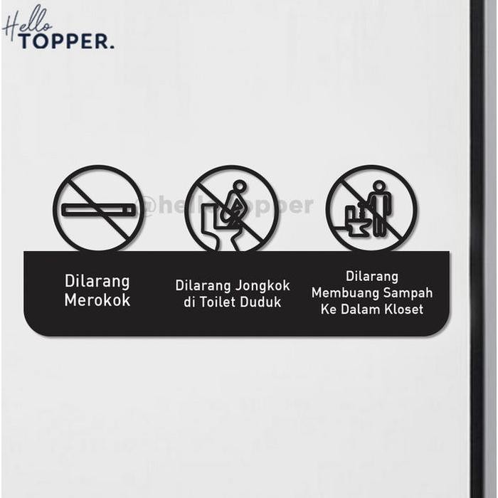 

SIGN AKRILIK LARANGAN TOILET HOLLOW UV PRINT SIGN BOARD
