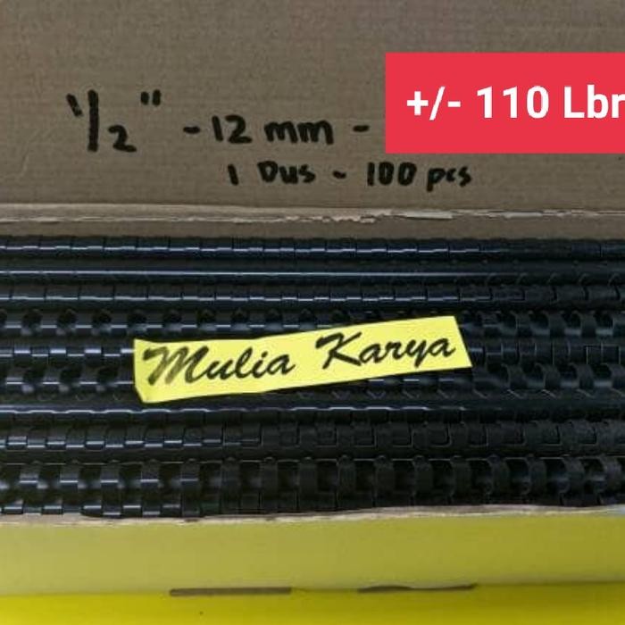 

SPIRAL PLASTIK JILID 1/2 " - 12 MM FOLIO 23 LUBANG ISI 100 PCS