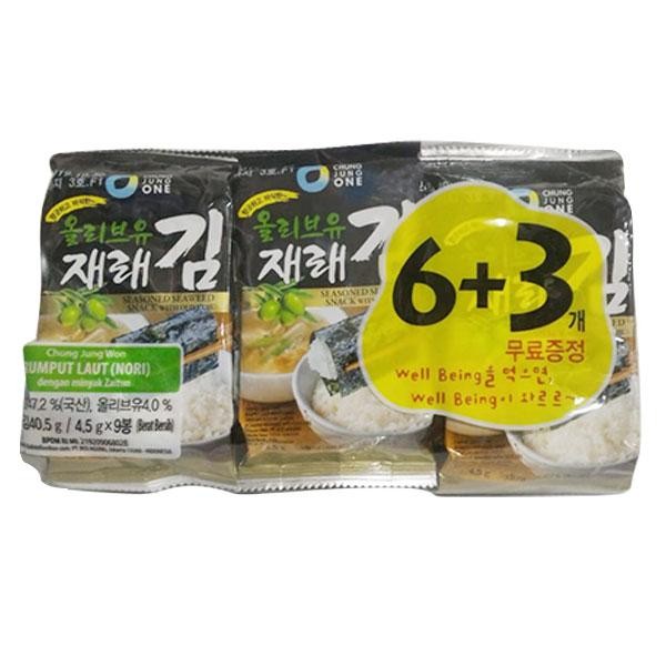 

Pilihan- Chung Jung Won Seaweed 6 +3 Pcs