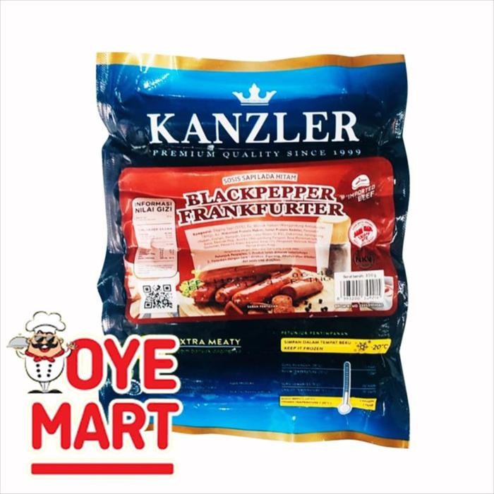 

Pilihan- Kanzler Blackpepper Frankfurter 300Gr Isi 6 Sosis Sapi Rasa Lada Hitam
