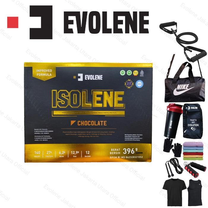 ISOLENE WHEY PROTEIN ISOLATE EVOLENE Isi 12 Sachet & Halal