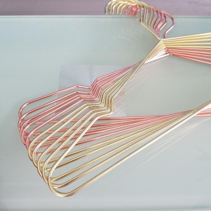 Hanger Gantungan Baju Pakaian Rose Gold Dan Gold /Clothes Cantik Warna Rosegold Rose Gold Stainless