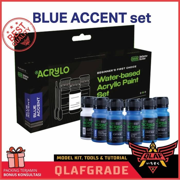 

ACRYLO BLUE ACCENT SET Paket Cat Gundam Starter Kit model diorama