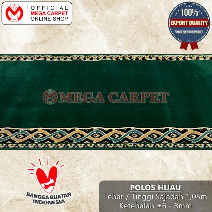 Karpet Masjid / Karpet Mushola / Karpet Sajadah - Harga Per-Meter [Motif Polos Hijau]