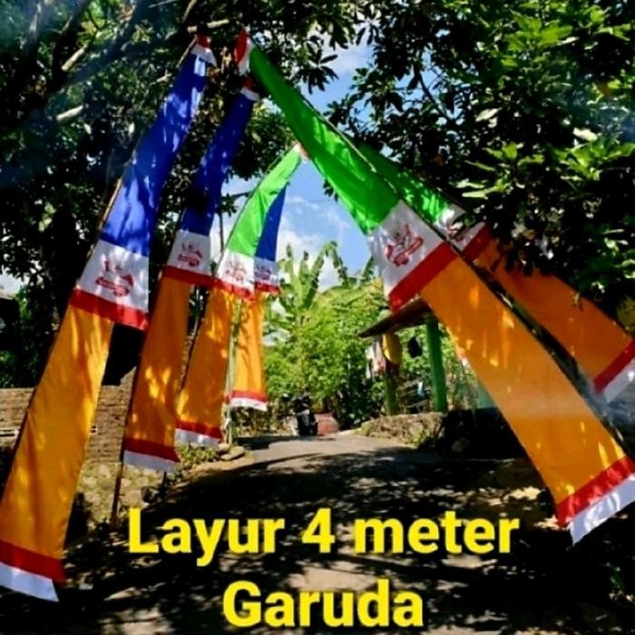 TERMURAH ( 4 METER ) Umbul umbul Layur Garuda Warna / umbul umbul warna warni 4 meter READY STOCK