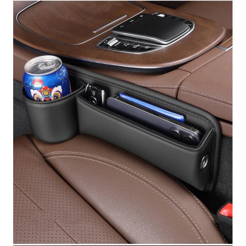 SALE 2PCS TAS PENYIMPANAN CELAH JOK MOBIL MULTIFUNGSI TEMPAT GELAS RAK PENYIMPANAN DOMPET PONSEL