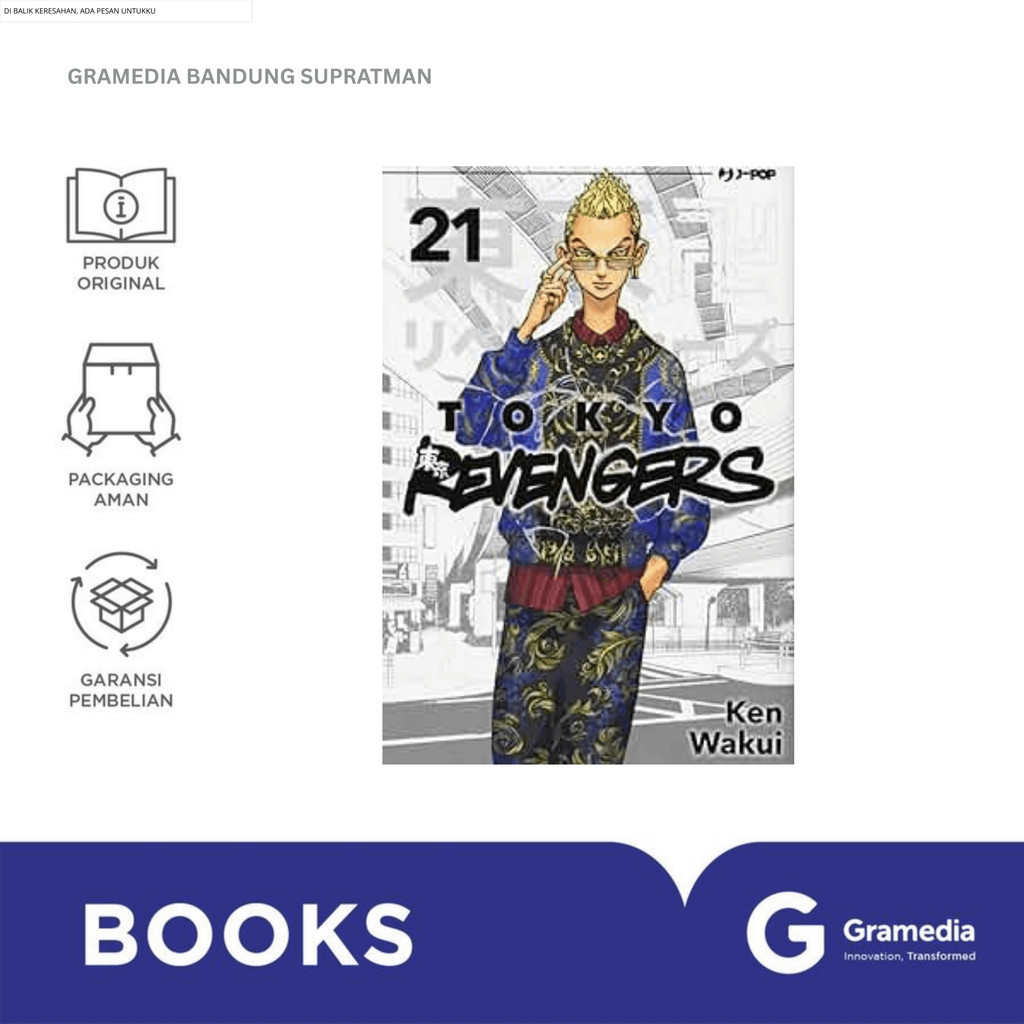 Gramedia Bandung Supratman | LC: TOKYO REVENGERS 21 | Buku Komik Manga Best Seller | Buku Komik Mang