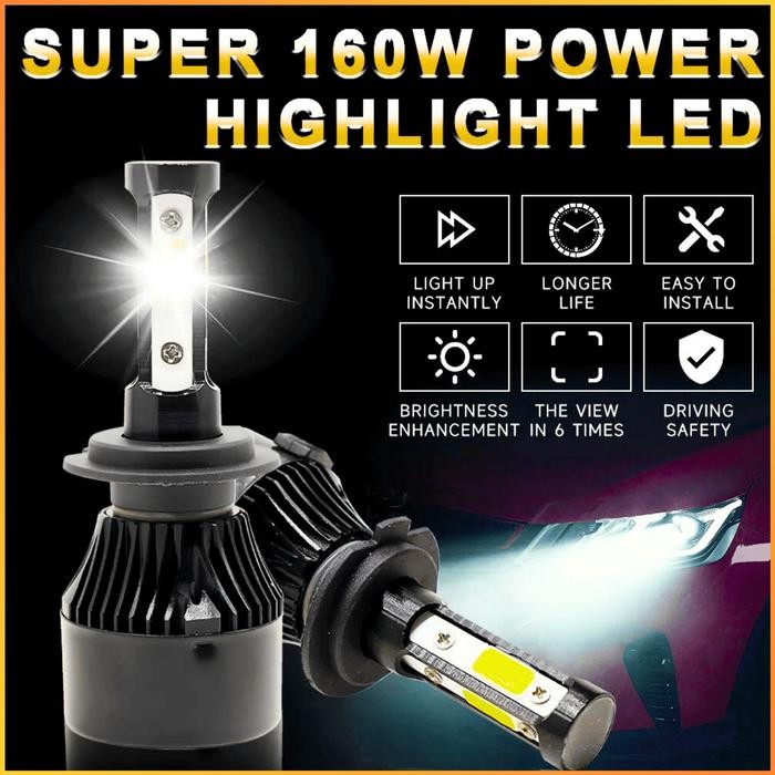 SALE  COD TAFFLED 2 PCS LAMPU DEPAN MOBIL LED SUPER TERANG H4 CARRY FUTURA AVANZA TRUCK GRAND MAX