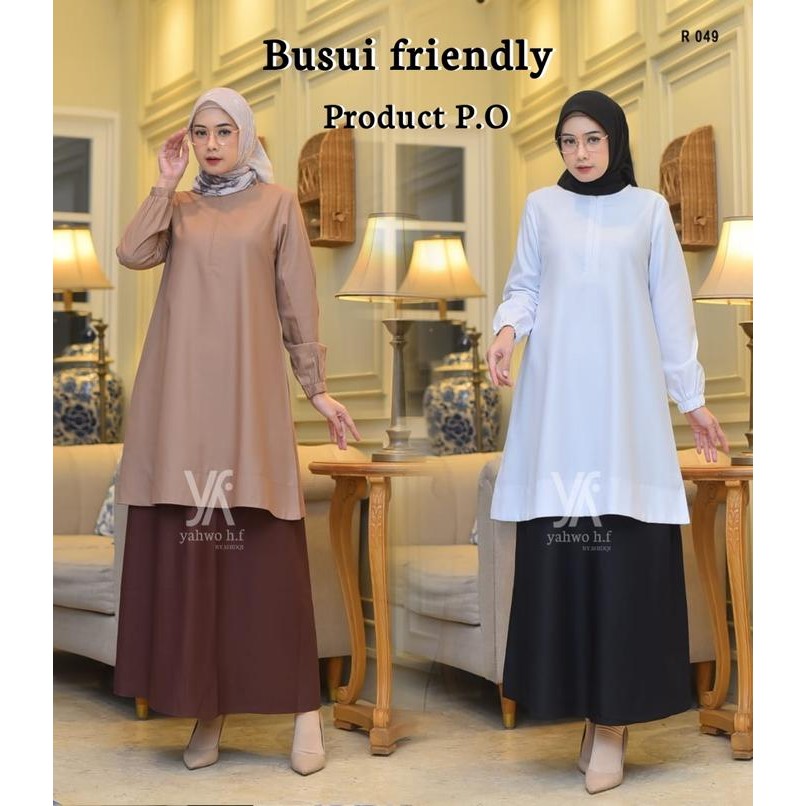 mul Setelan Rok Baju Hitam Putih/pramuka guru Wanita/baju kerja dinas Busuy/Baju Setelan Tunik
