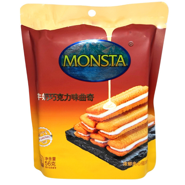 

S31311 MONSTA MILK CHOCOLATE SANDWICH 56GR MAJU BERSAMA (20250910)