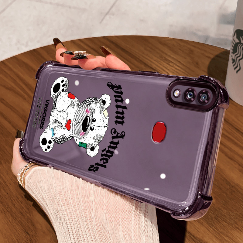 Casing Hp untuk Samsung Galaxy A10s M01s Case Casing Beruang yang rusak HP pola Kesing Kasing empat 