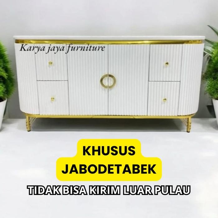 Bufet Tv Oval 160Cm Minimalis