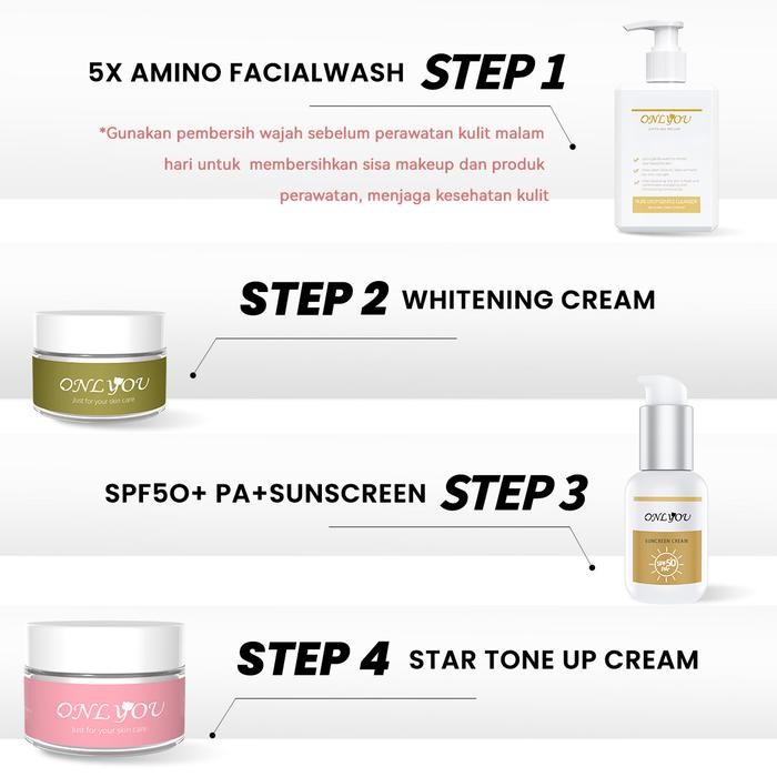 Pilihan- Limited-Time BenefitGift Watery SunscreenOnlyou Skincare Set Whitening Light Spot