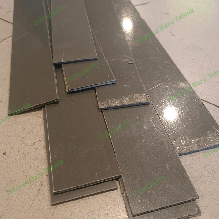Plat PVC Abu-abu lembaran 4mm x 87mm x 72mm Plat PVC gray lembaran