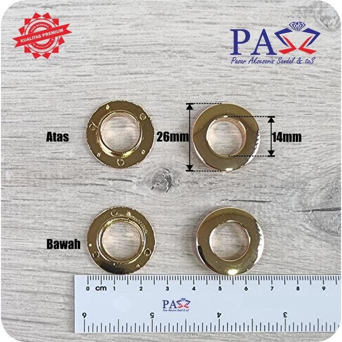 

New Ring Tas Mata Domba Bolak Balik 4#(Import)