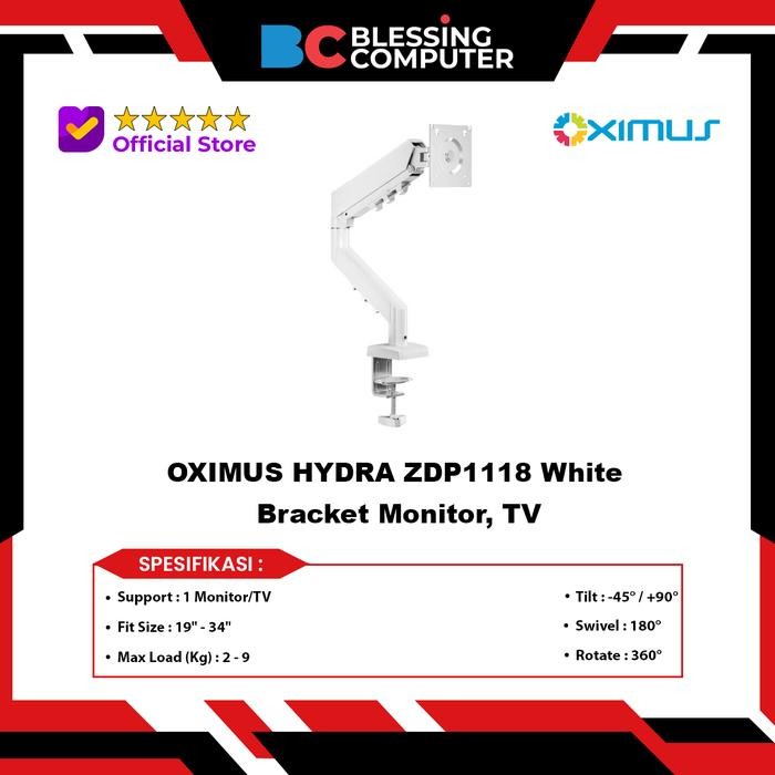 OXIMUS HYDRA ZDP1118 White Bracket Monitor, TV