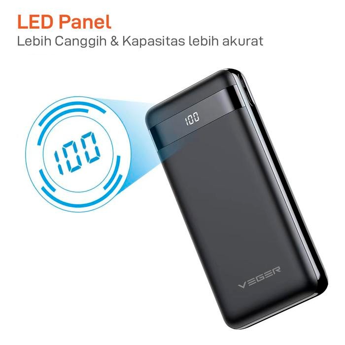 Acmic Techlife - Powerbank V31 30000Mah 3 Ports Usb Output 2.4A Indicator Led Digital Display Real