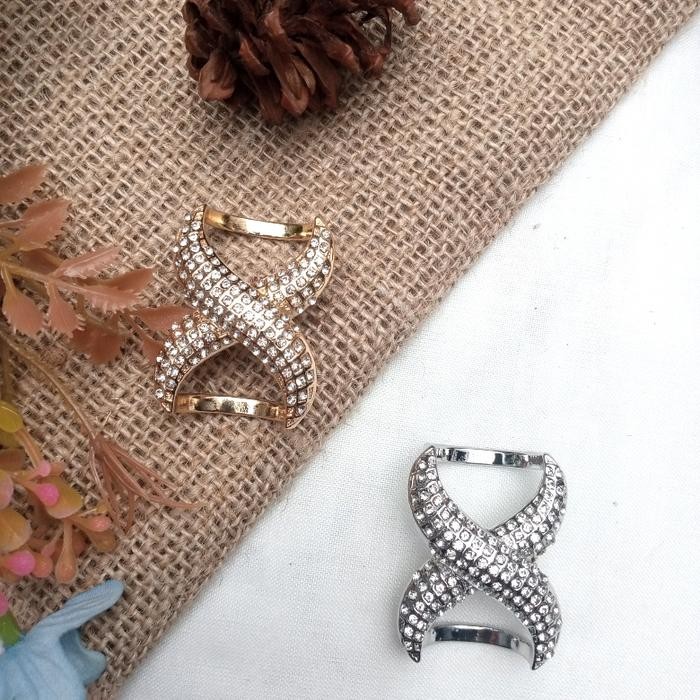 Pilihan- Ring Hijab Bros Cincin Jilbab Gesper Scraft Brooch Import Elegan
