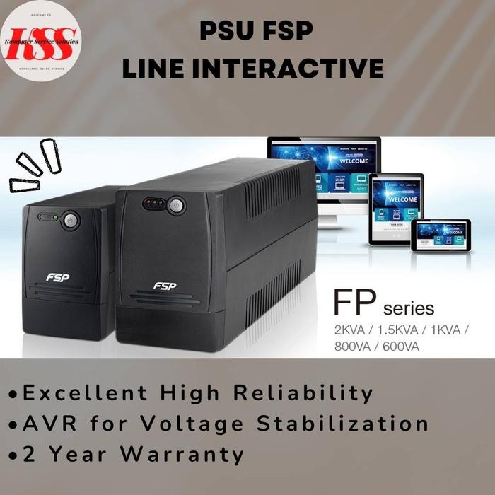 Terbatas Fsp Ups Fp 600 / Fp 800 / Fp 1000 / Fp 1500 / Fp 2000 Terlariss 