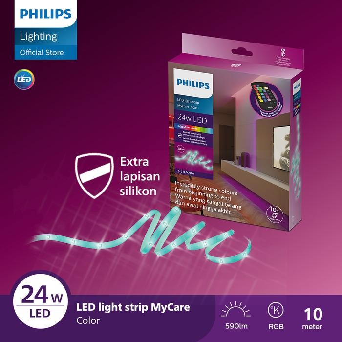 Lampu Philips Led Strip Mycare 24W 10M Plug And Play Rgb Color