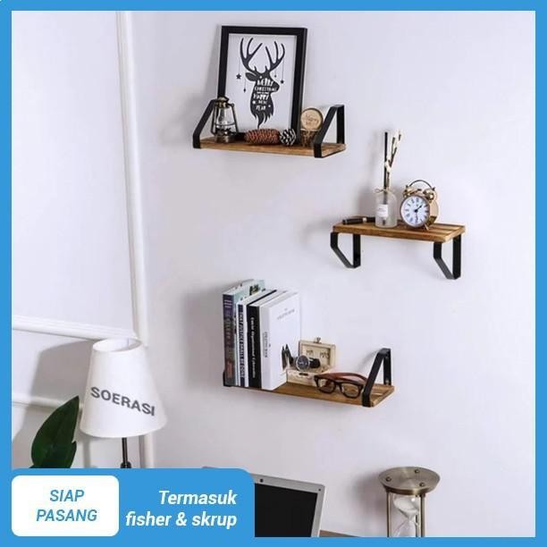 Rak Besi Siku Rak Buku Besi Dinding Kayu Rak Dinding Besi