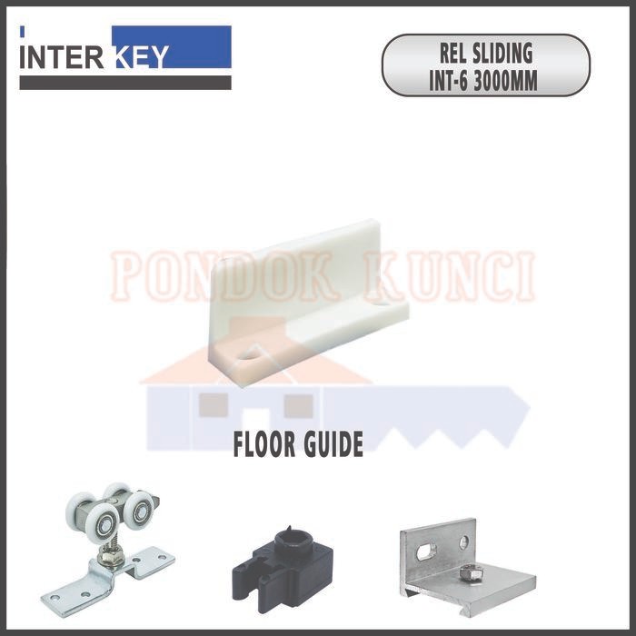 Rel Aluminium Pintu Sliding 3 Meter Interkey Rel Pintu Geser
