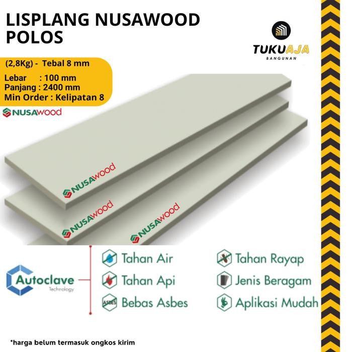 LISPLANG NUSAWOOD 2400mm x 100mm x 8mm Polos LisPlank Woodplank