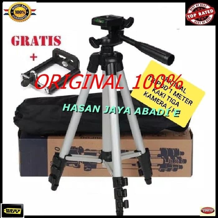 Hj132 Tripod Kaki Tiga 1 Meter Ths Original Universal Holder Hp Tripod