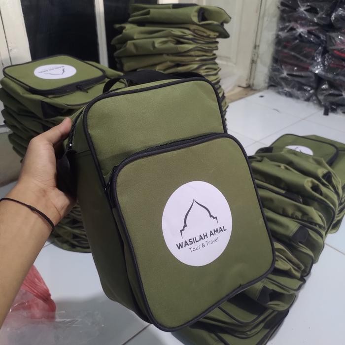 tas travel/tas selempang/tas selempang umroh/tas custom/tas jamaah