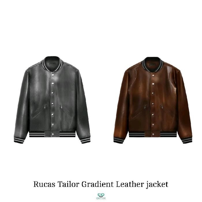 RUCAS Tailor Gradient Leather Grey & Brown Jacket Original terlaris