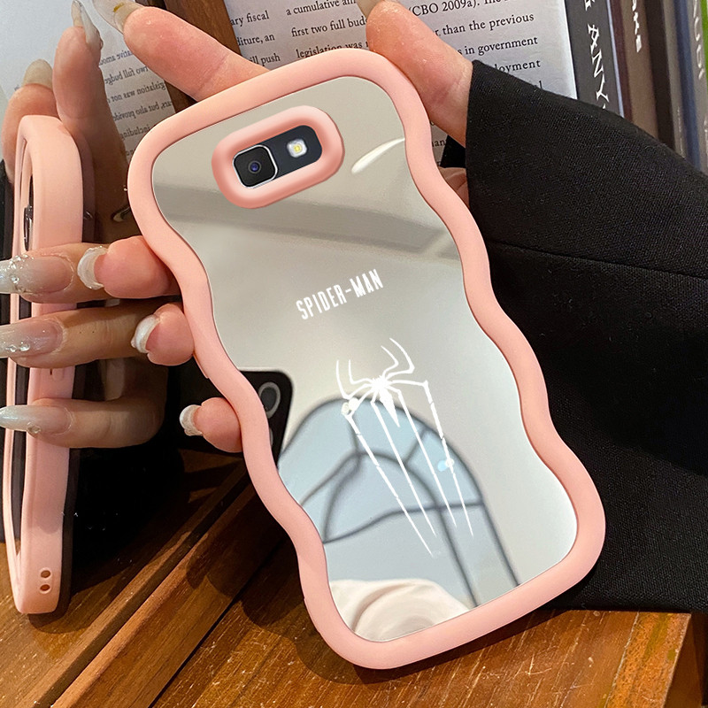 Casing Untuk Samsung J7 Prime Case Casing HP Pola bekas kaki dan laba-laba Kesing Kasing Macaron Mir