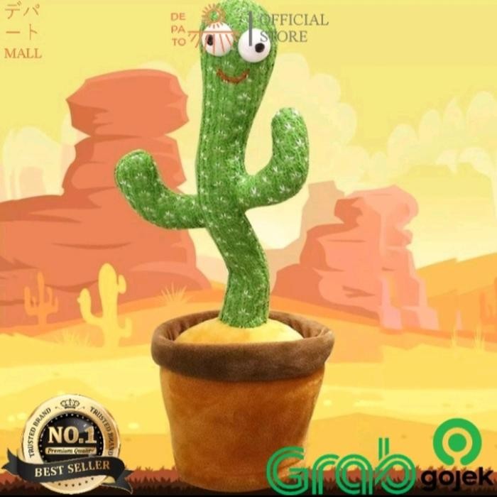 MJ boneka kaktus goyang bisa bicara