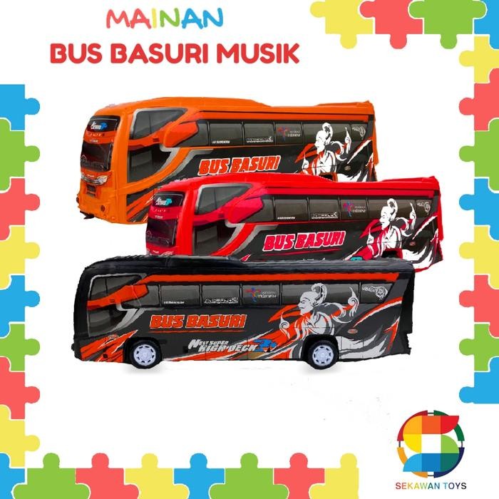 MJ MAINAN ANAK BUS BASURI MAINAN VIRAL BUS TELOLET BP19 / (TELOLET) MAINAN BUS BASURI KLAKSON