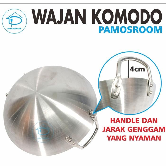 Komodo Kuali Wajan 36Cm Penggorengan Stainless Steel Diameter 36 Cm