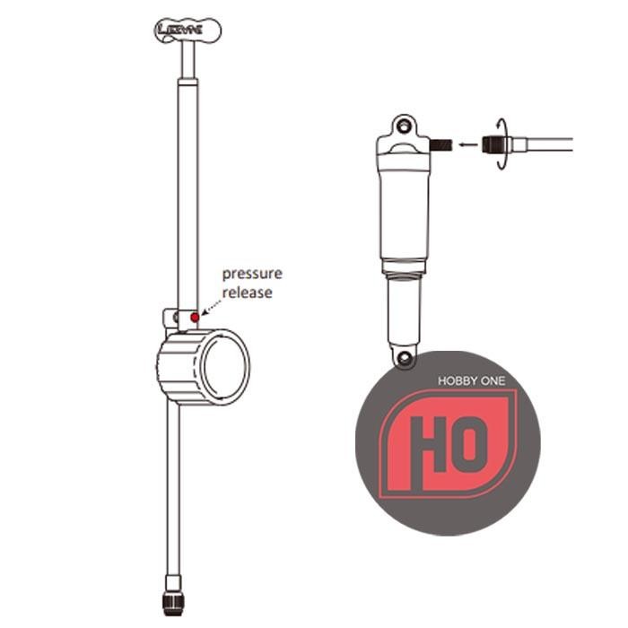 LEZYNE SHOCK DRIVE Mini Pump - Pompa Fork Shock Sepeda