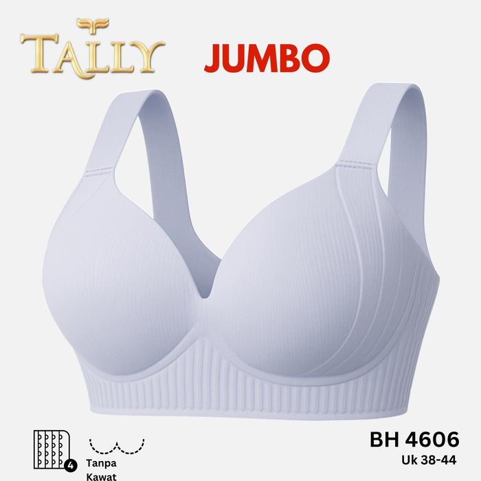 OFR3  Tally Sarwendah Bh 4606 Bra Wanita Jumbo Tanpa Kawat Busa Tipis Seamless Cup D Kait 4