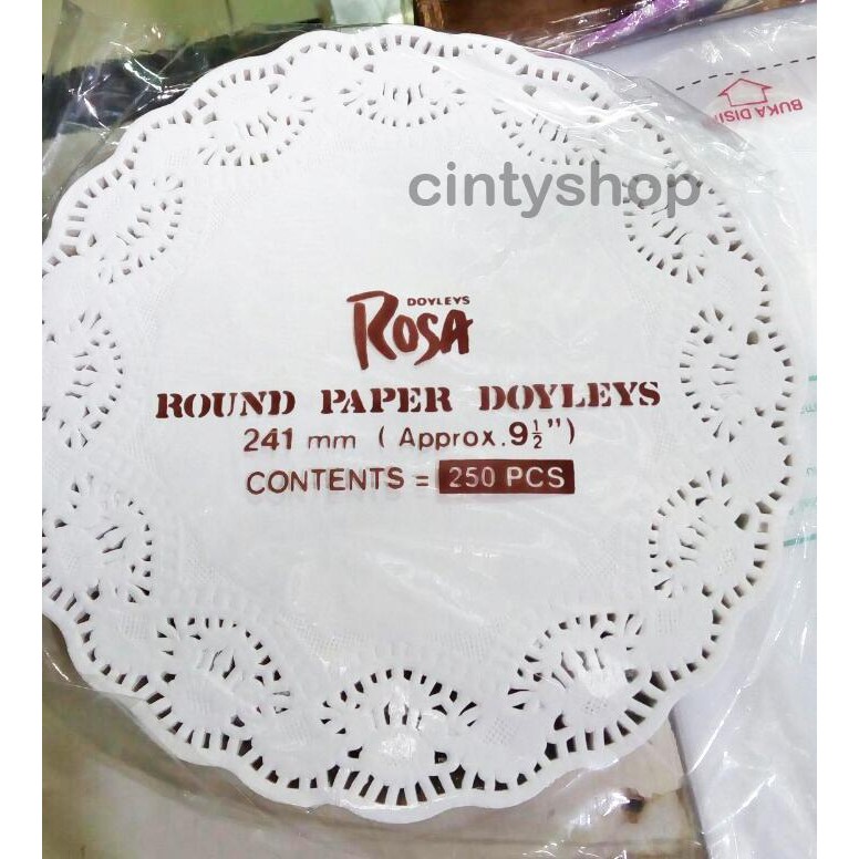 PAPER DOILIES 9,5" ROSA / ALAS RENDA / DOYLES / RENDA KERTAS